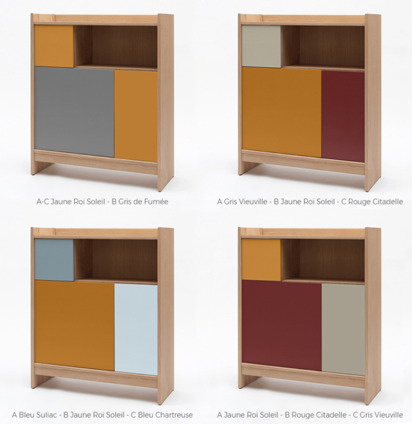 exemples configuration couleurs meuble personnalisable bois massif chiffonnier BRIC 90 mobilier rangement made in france