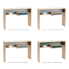 configuration console en bois MIXAGE coloris au choix douze couleurs disponibles personnalisation tiroir et fond