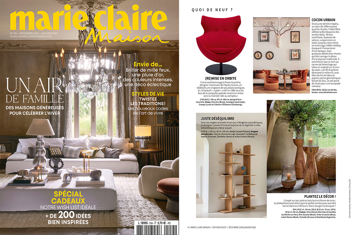 magazine marie-claire maison décembre janvier presse déco journal design décoration hivernale